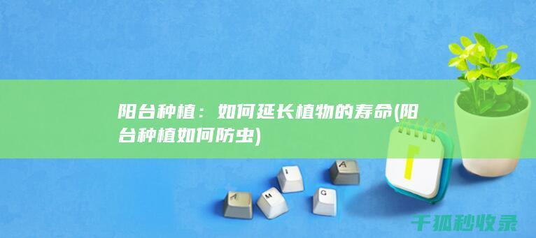 阳台种植：如何延长植物的寿命 (阳台种植如何防虫)