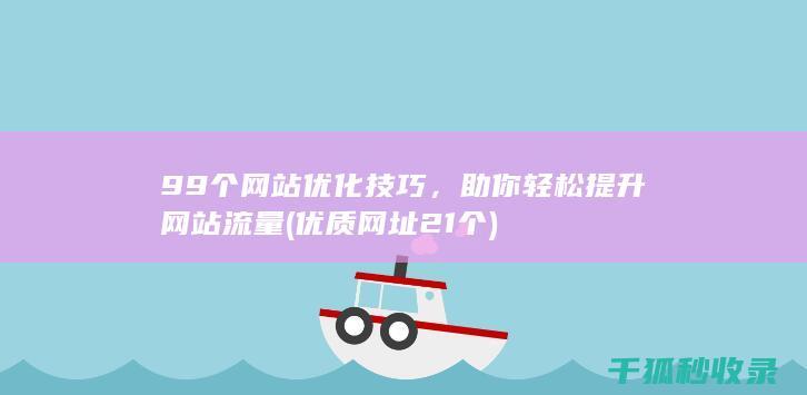 99个网站优化技巧，助你轻松提升网站流量 (优质网址21个)